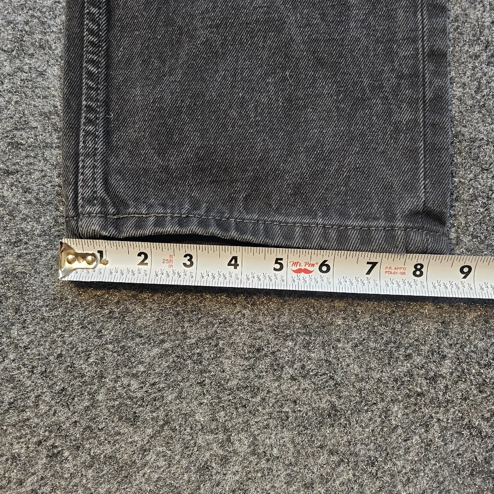 Levis 505 Jeans Mens 36x32 Black Gray Wash Straight‎ Leg Denim Faded